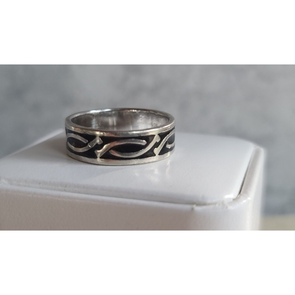 Vintage 925 Barbed Wire Ring - Picture 2 of 10